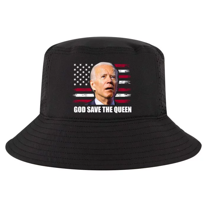 God Save The Queen Man Funny Joe Biden American Flag Cool Comfort Performance Bucket Hat