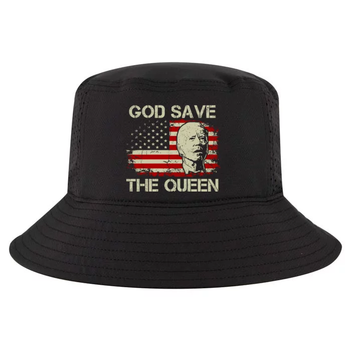 God Save The Queen Man Funny Joe Biden American Flag Cool Comfort Performance Bucket Hat