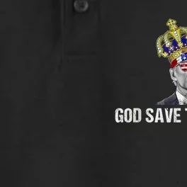 God Save The Queen Man Funny Joe Biden Shirts Dry Zone Grid Performance Polo