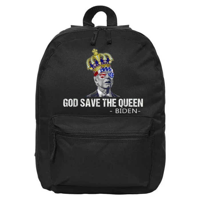 God Save The Queen Man Funny Joe Biden Shirts 16 in Basic Backpack