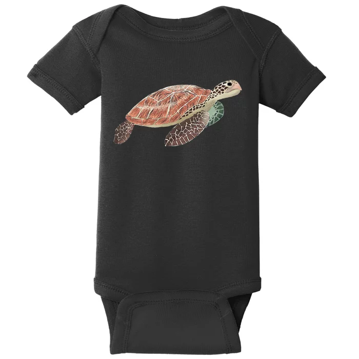 Green Sea Turtle Baby Bodysuit