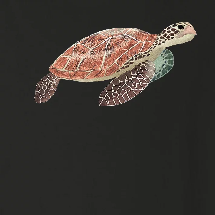 Green Sea Turtle Toddler Long Sleeve Shirt