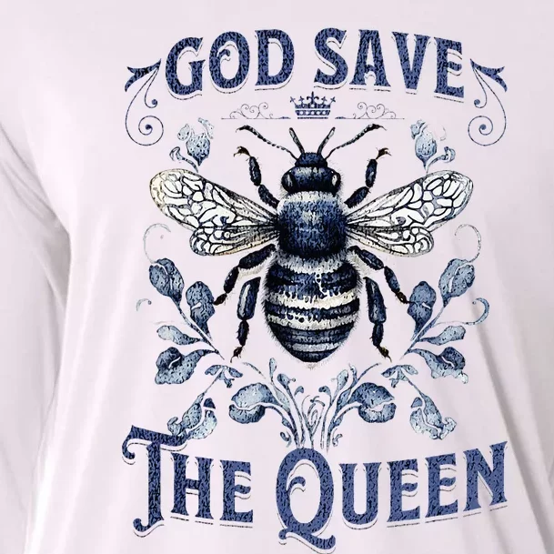 God Save the Queen Bee From Extinction Cooling Performance Long Sleeve Crew