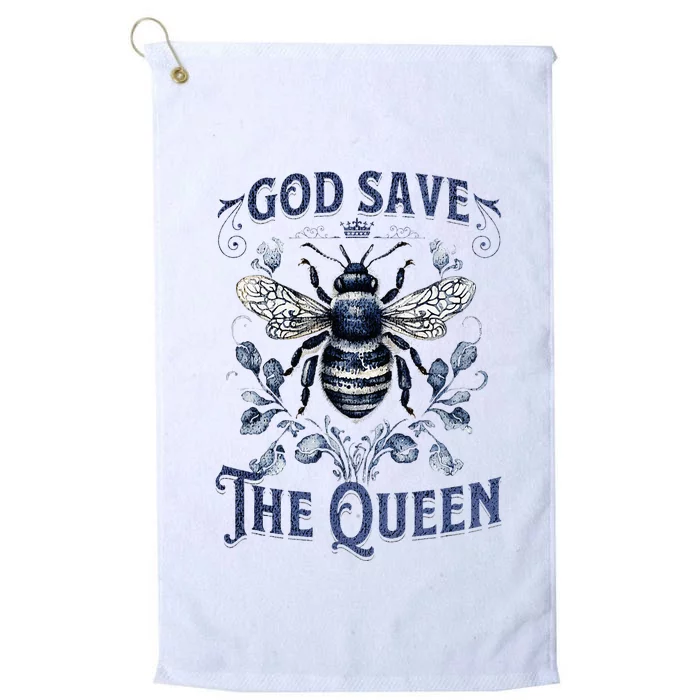 God Save the Queen Bee From Extinction Platinum Collection Golf Towel