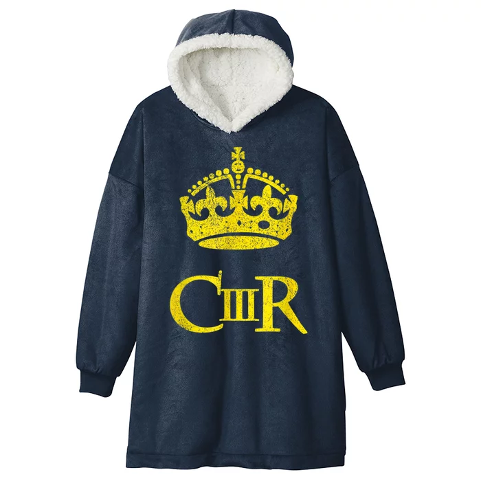 God Save The King King Charles III Hooded Wearable Blanket