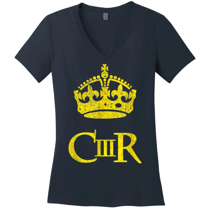 God Save The King King Charles III Women's V-Neck T-Shirt