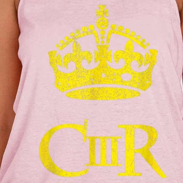 God Save The King King Charles III Women's Knotted Racerback Tank