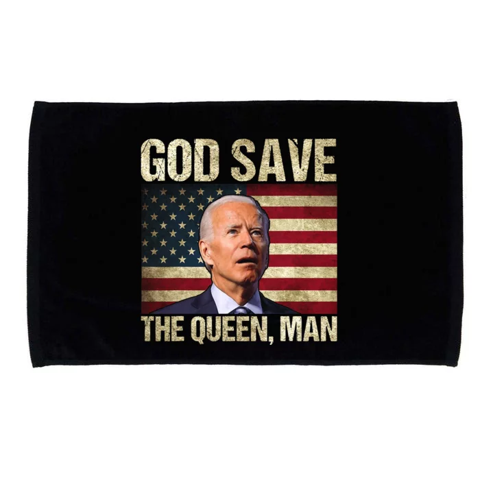 God Save The Queen Man Funny Joe Biden Microfiber Hand Towel