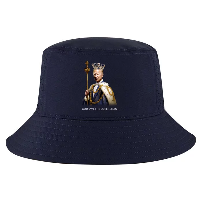 God Save The Queen Man Funny Joe Biden American Flag Cool Comfort Performance Bucket Hat