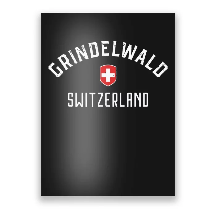 Grindelwald Switzerland T Swiss Flag Grindelwald Poster