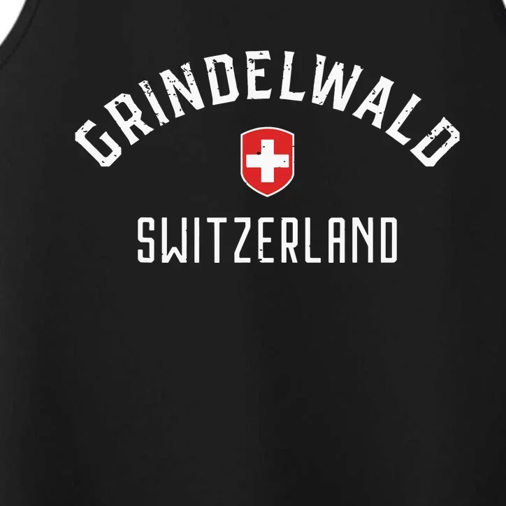 Grindelwald Switzerland T Swiss Flag Grindelwald Performance Tank