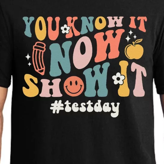 Groovy State Testing Day Teacher You Know It Now Show It Pajama Set