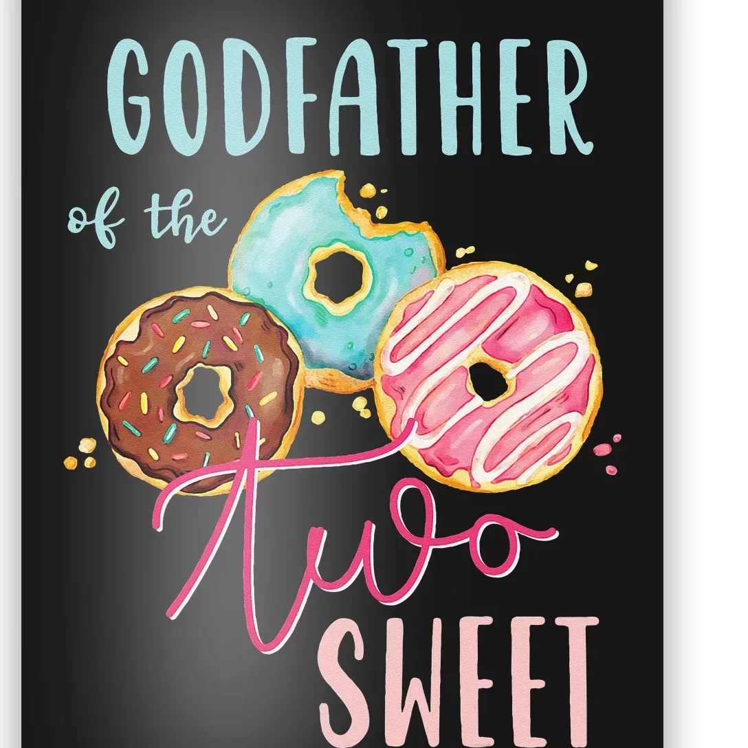 Godfather Sweet Two Donut Birthday Party Theme Poster