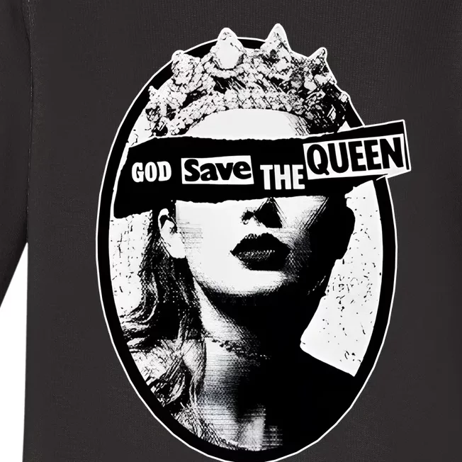 God Save The Queen God Save Queen Reputation Era Inspired Baby Long Sleeve Bodysuit