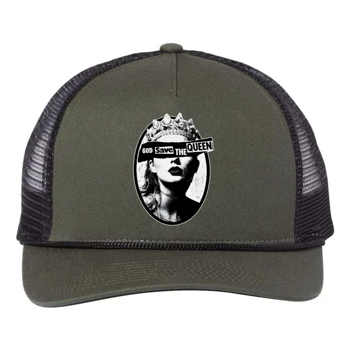 God Save The Queen God Save Queen Reputation Era Inspired Retro Rope Trucker Hat Cap