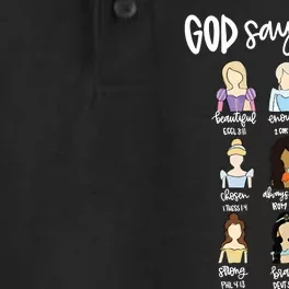 God Says That I Am Princess Squad Dry Zone Grid Performance Polo