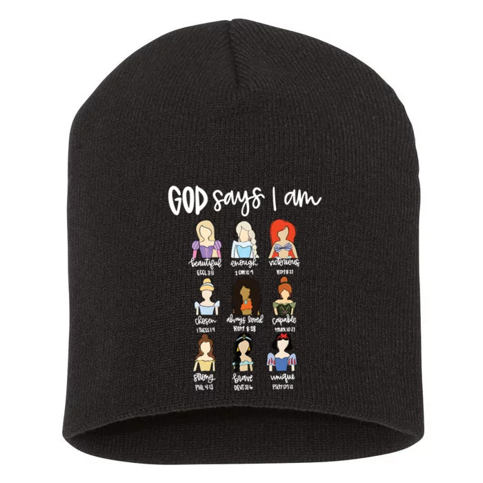 God Says That I Am Princess Squad Short Acrylic Beanie