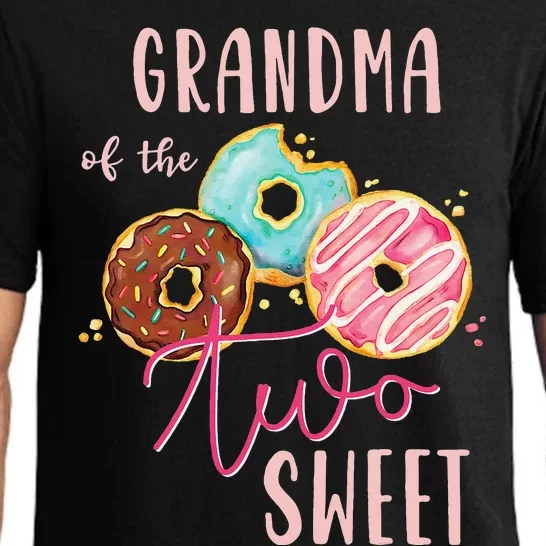 Grandma Sweet Two Donut Birthday Party Theme Pajama Set