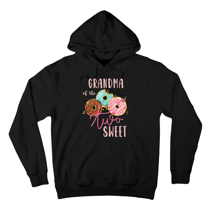 Grandma Sweet Two Donut Birthday Party Theme Tall Hoodie