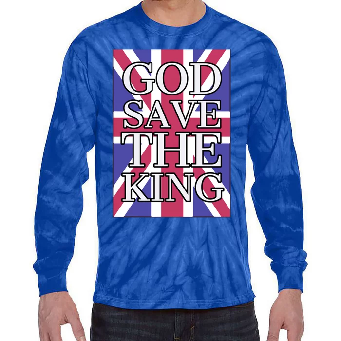 God Save The King British Royal Family Uk Union Jack Flag Gift Tie-Dye Long Sleeve Shirt