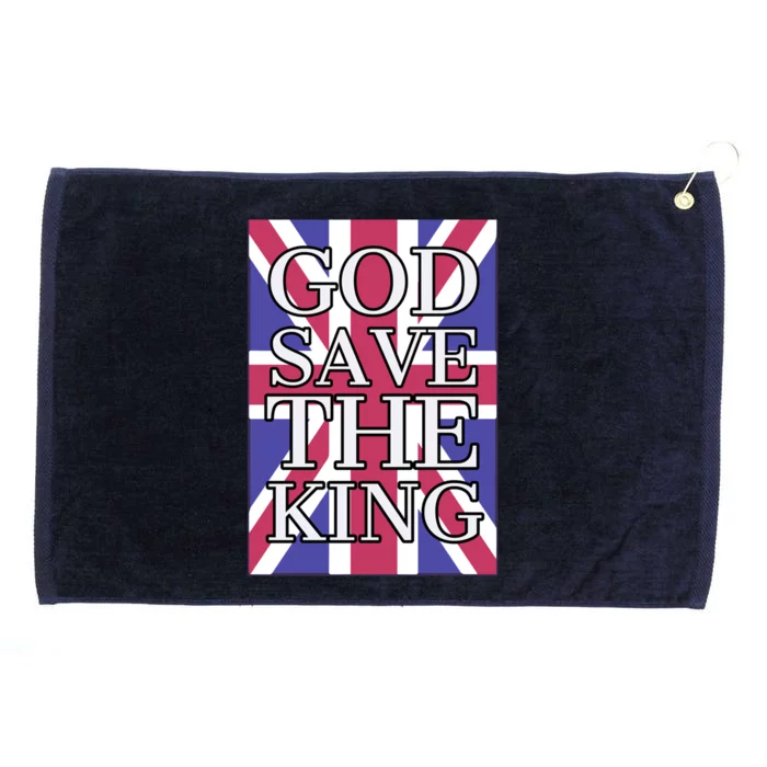 God Save The King British Royal Family Uk Union Jack Flag Gift Grommeted Golf Towel