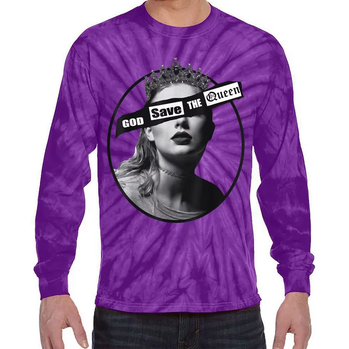 God Save The Queen Tie-Dye Long Sleeve Shirt