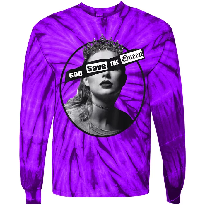 God Save The Queen Tie-Dye Long Sleeve Shirt