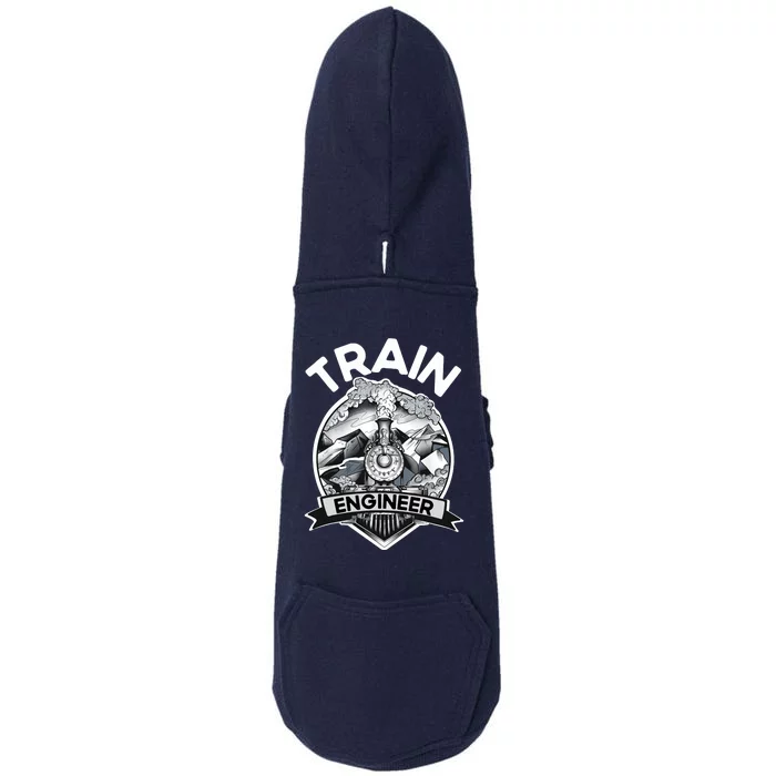 Goth Steam Train Engineer Railroad Worker Model Railway Fan Doggie 3-End Fleece Hoodie