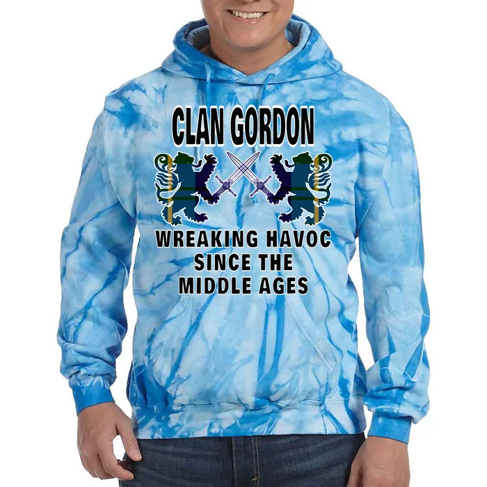 Gordon Scottish Tartan Scotland Family Clan Name Tie Dye Hoodie