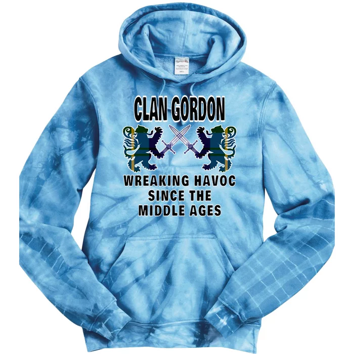 Gordon Scottish Tartan Scotland Family Clan Name Tie Dye Hoodie