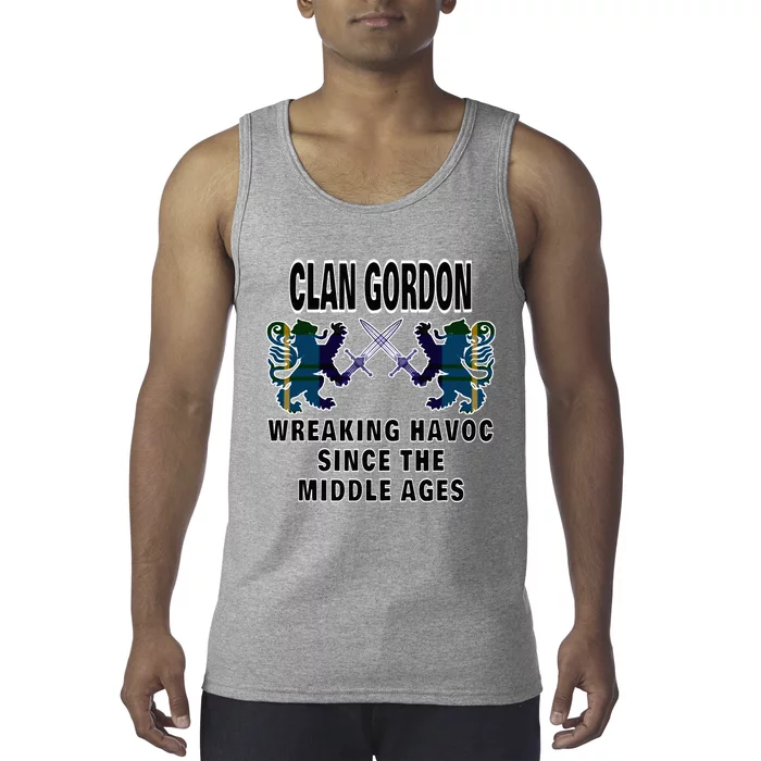 Gordon Scottish Tartan Scotland Family Clan Name Tank Top