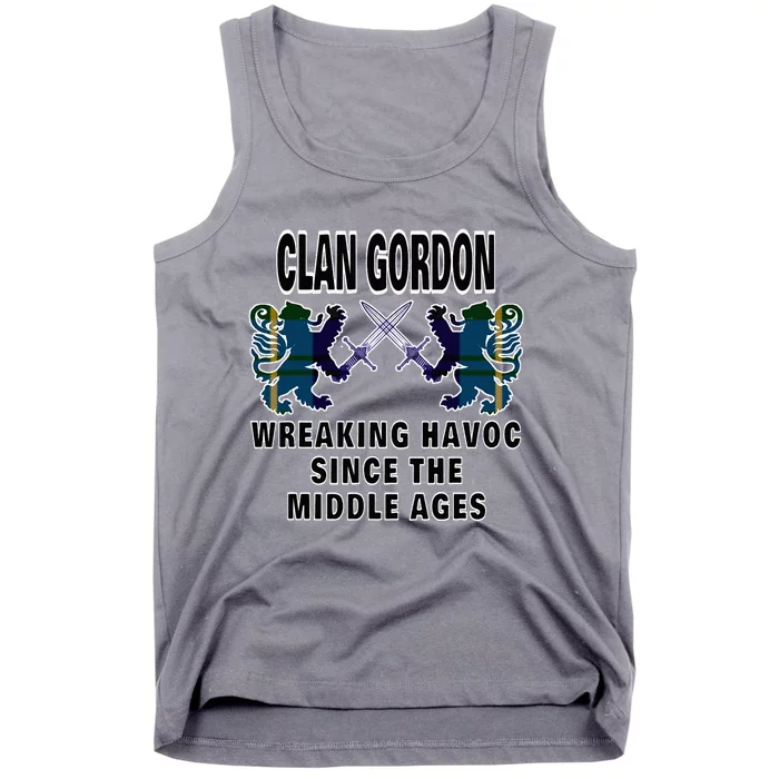 Gordon Scottish Tartan Scotland Family Clan Name Tank Top