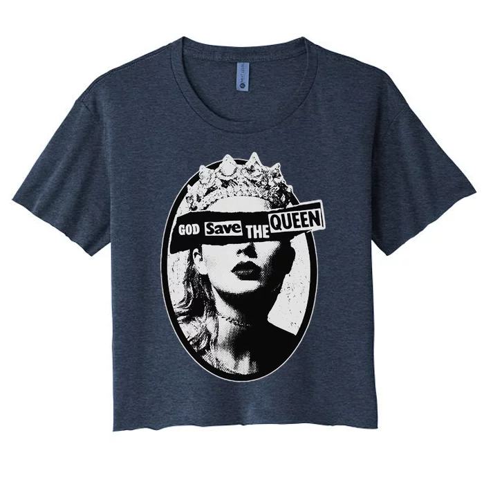 God Save The Queen Women's Crop Top Tee