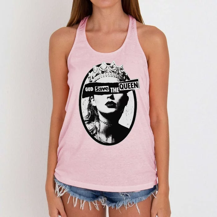 God Save The Queen Women's Knotted Racerback Tank