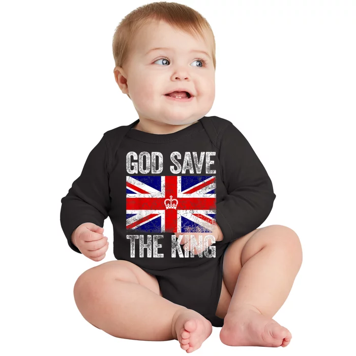 God Save The King King Charles III Baby Long Sleeve Bodysuit