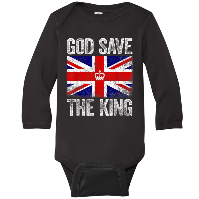 God Save The King King Charles III Baby Long Sleeve Bodysuit