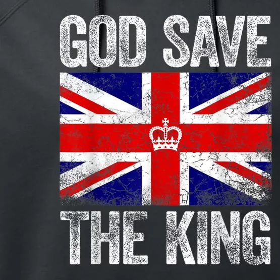 God Save The King King Charles III Performance Fleece Hoodie