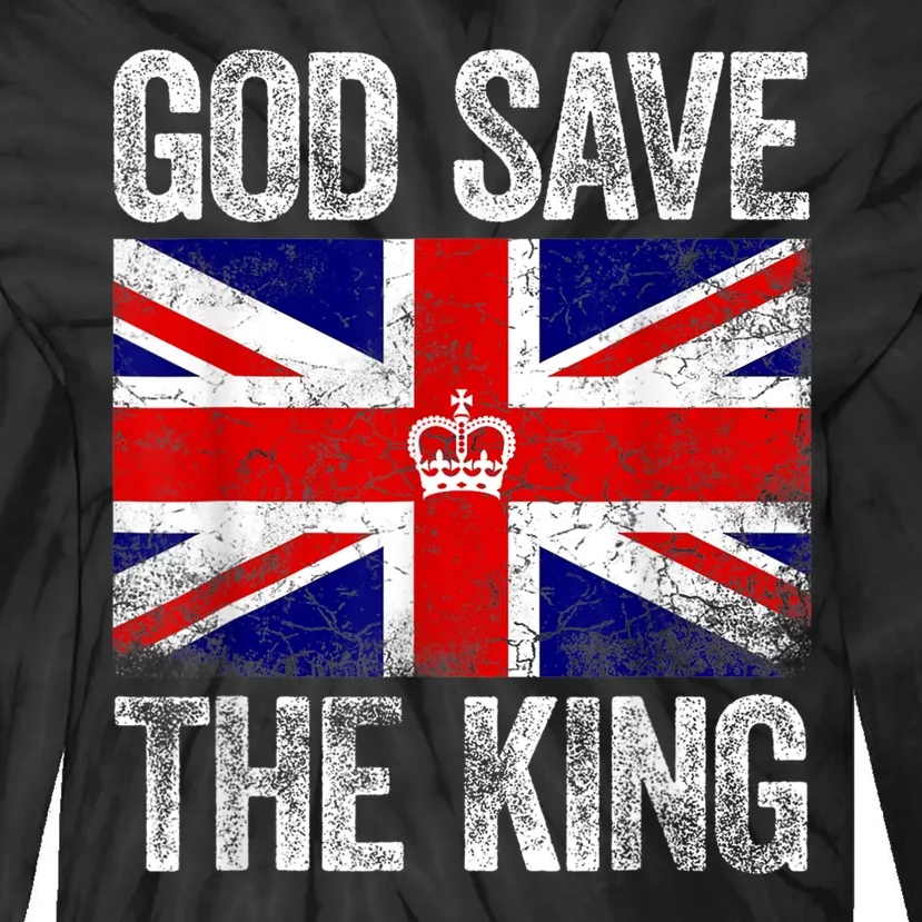 God Save The King King Charles III Tie-Dye Long Sleeve Shirt