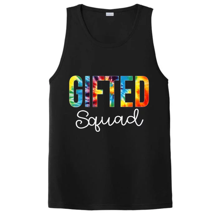 Gifted Squad Tie Dye Appreciation Day Hello Back To School Performance Tank