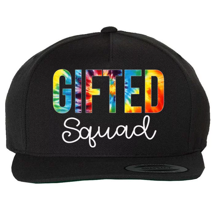 Gifted Squad Tie Dye Appreciation Day Hello Back To School Wool Snapback Cap