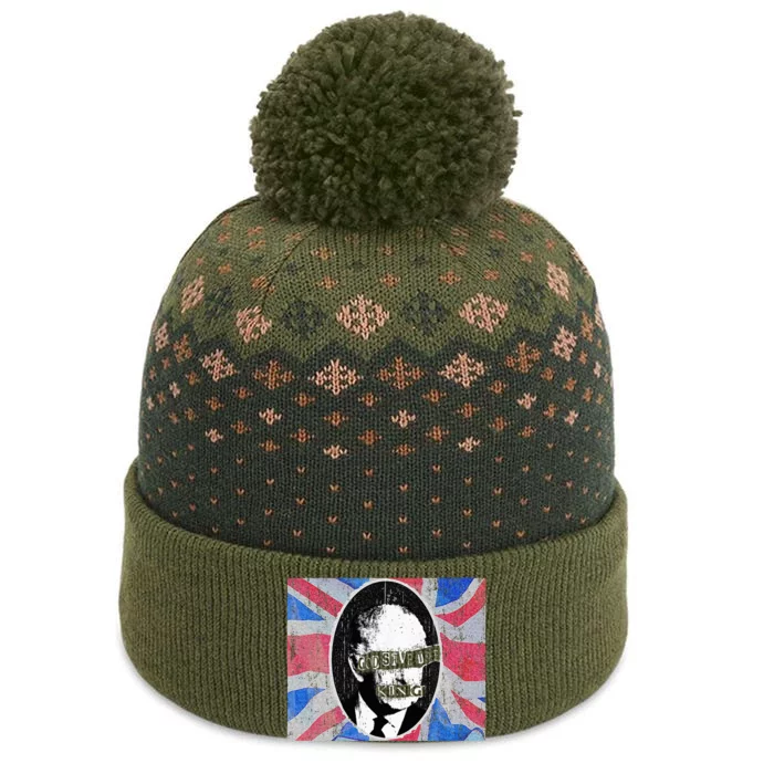 God Save The King 70s Punk Rock King Of England King Charles The Baniff Cuffed Pom Beanie