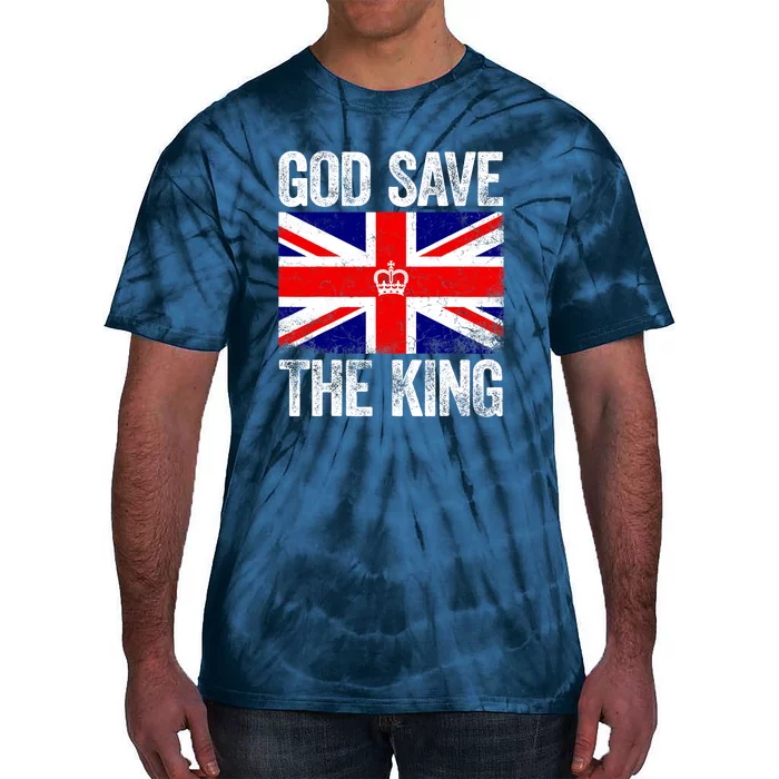 God Save The King Charles III Tee UK Flag Top King Charles Tie-Dye T-Shirt