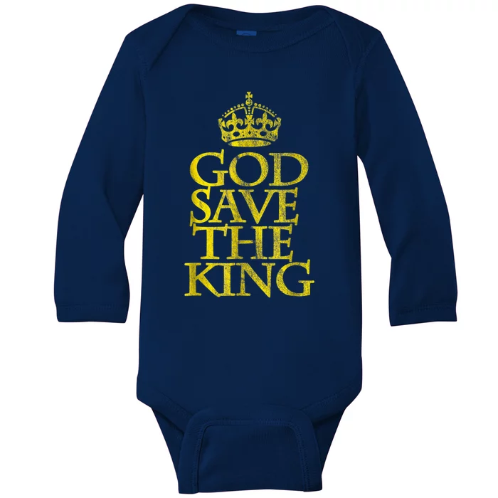 God Save The King King Charles III Apparel Baby Long Sleeve Bodysuit