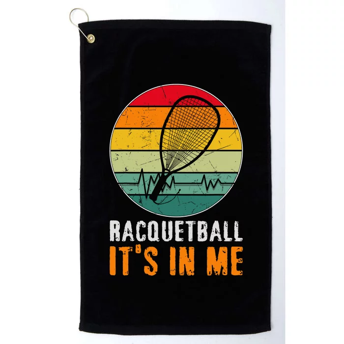 Gifts Sunset Tennis Racquet Ball Coach Tennis Player Retro Platinum Collection Golf Towel