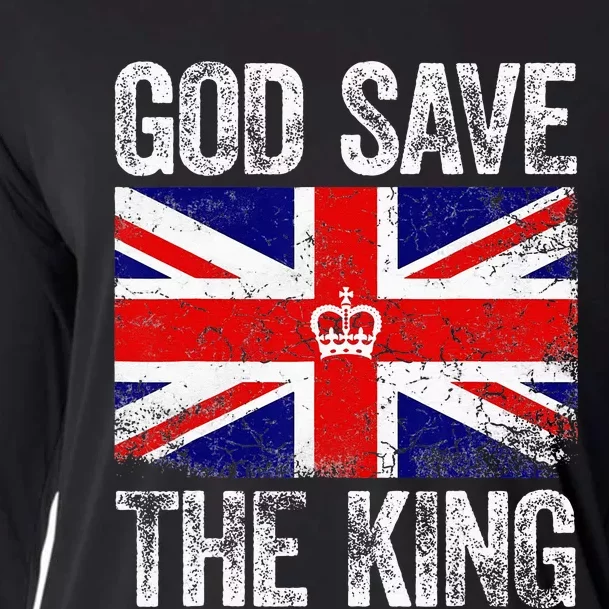 God Save The King Charles III Tee UK Flag Top King Charles Cooling Performance Long Sleeve Crew