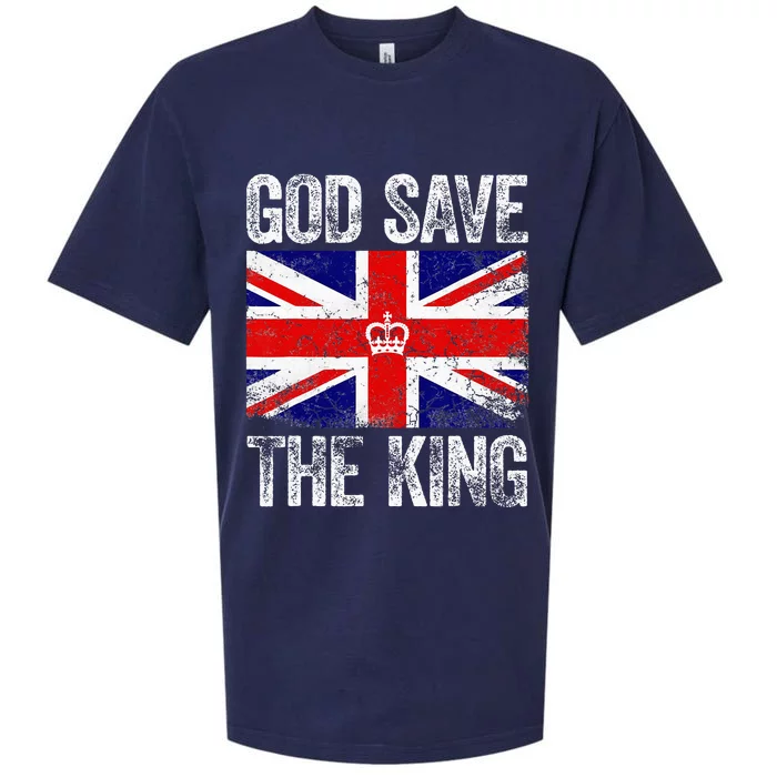 God Save The King Charles III Tee UK Flag Top King Charles Sueded Cloud Jersey T-Shirt