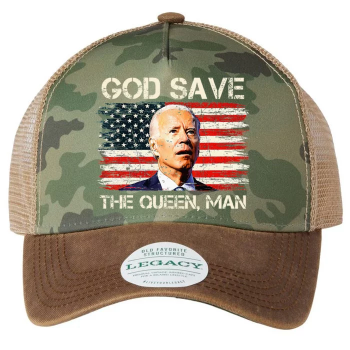 God Save The Queen Man Funny Joe Biden Legacy Tie Dye Trucker Hat