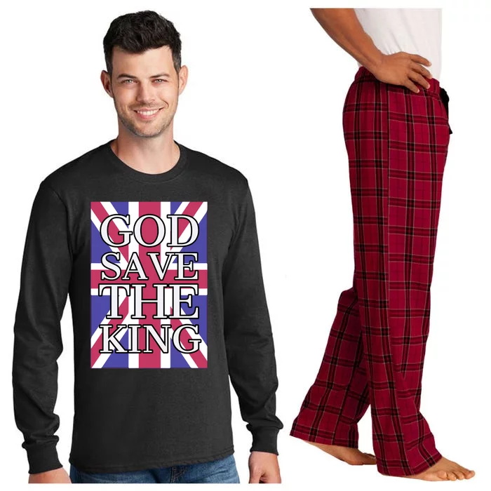 God Save The King British Royal Family Uk Union Jack Flag Great Gift Long Sleeve Pajama Set