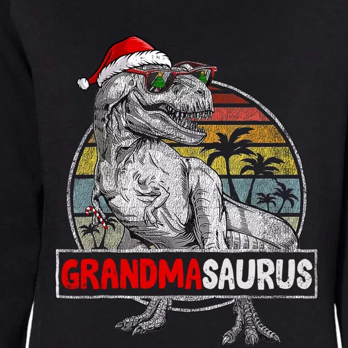 Grandma Saurus T Rex Dinosaur Christmas Family Matching Xmas Gift Womens California Wash Sweatshirt