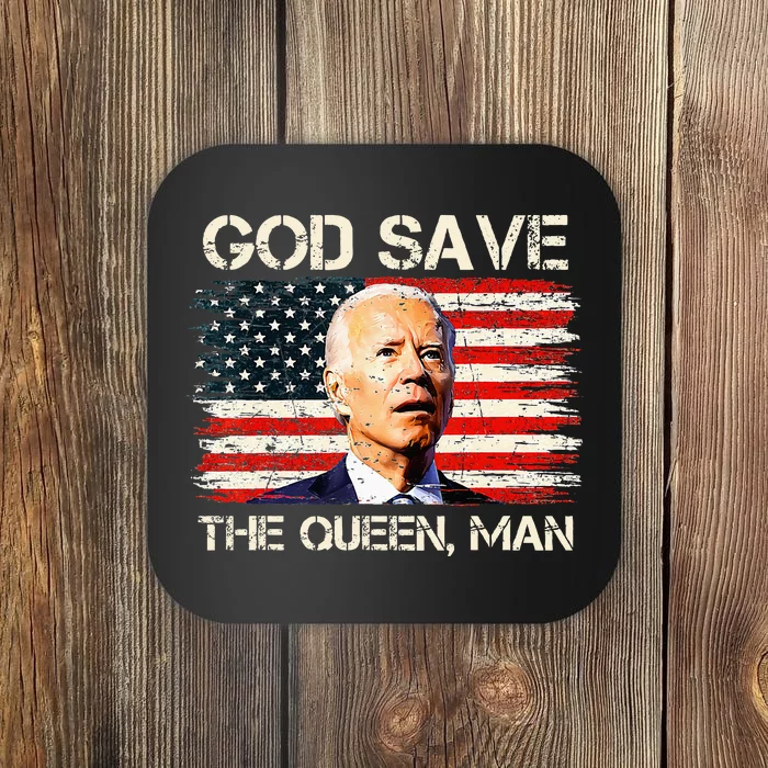 God save the Queen Man Funny Joe Biden Coaster